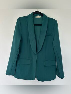 Melloday Jacket XL Single Breasted Blazer Long Sleeve Draped Shawl Collar Preppy